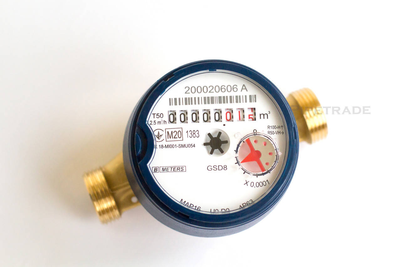 

Счетчик холодной воды BMeters GSD8 1/2" 50°С L=110 мм (53452)