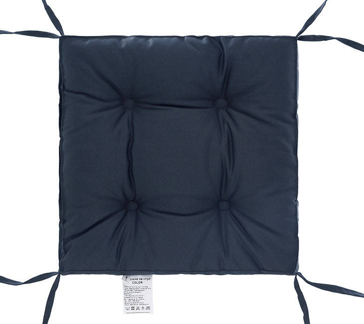 

Подушка на стул с завязками 40х40х5 "COLOR" (мокрый асфальт)