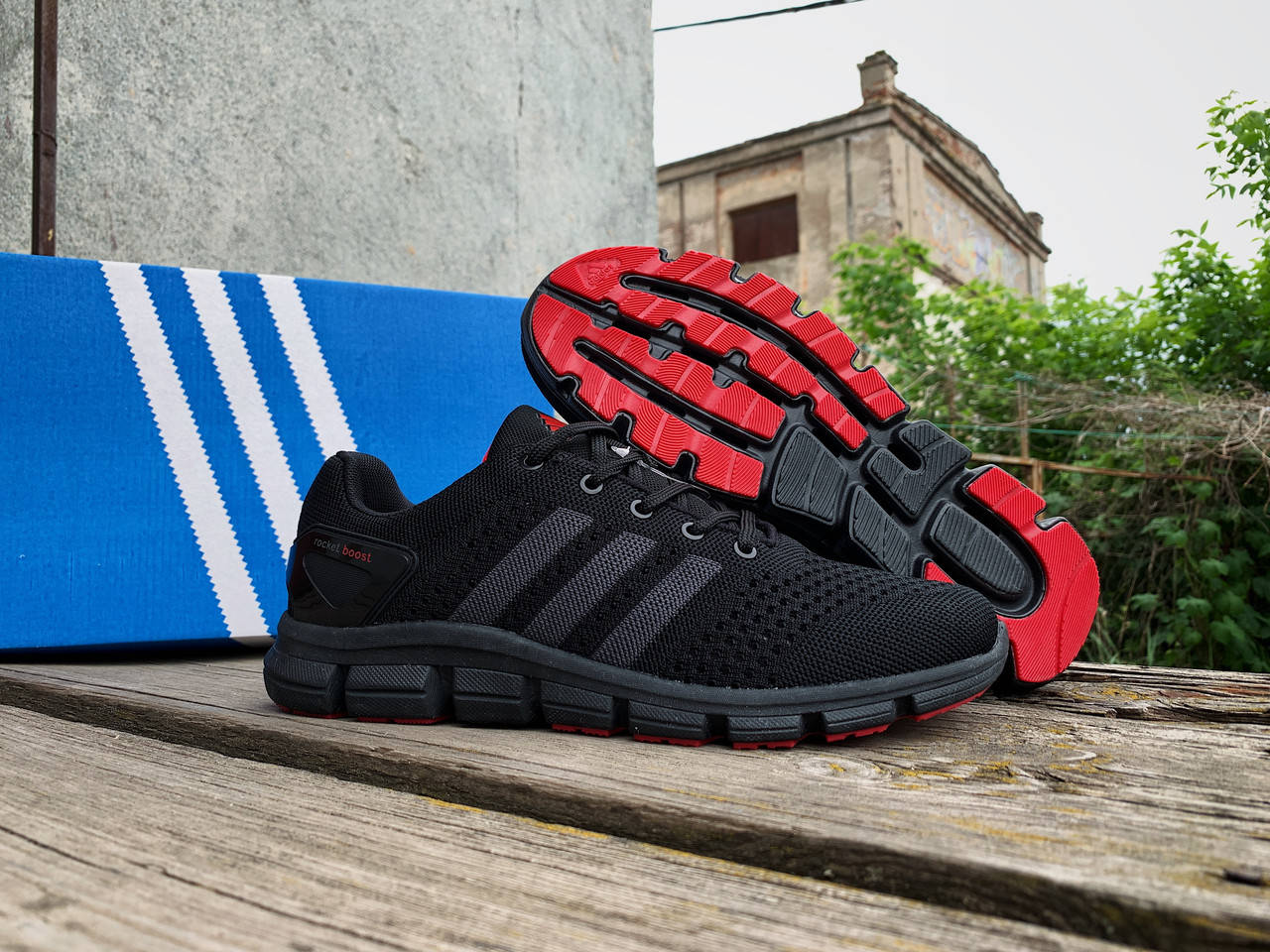 

Мужские летние кроссовки сетка Adidas Climacool дышащие Black черные, Черный
