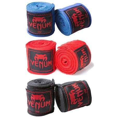 

Бинт боксерский 3м, Venum, пара, синий, красный, черный.