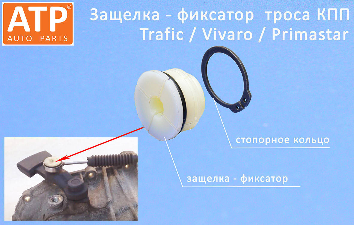 

Фиксатор защелка троса КПП 7701477671 Renault Trafic