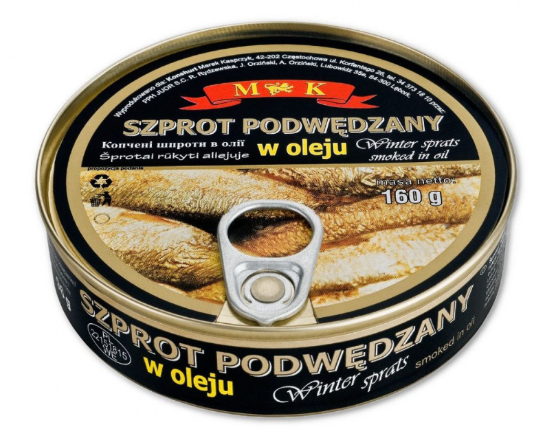

Шпроты в масле M&K 160 g
