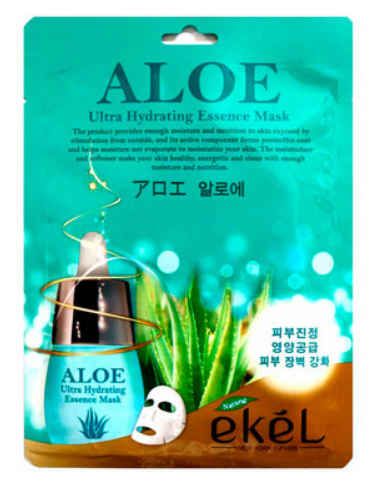 

Тканевая маска с экстрактом алоэ Ekel Aloe Ultra Hydrating Essence Mask, Экель