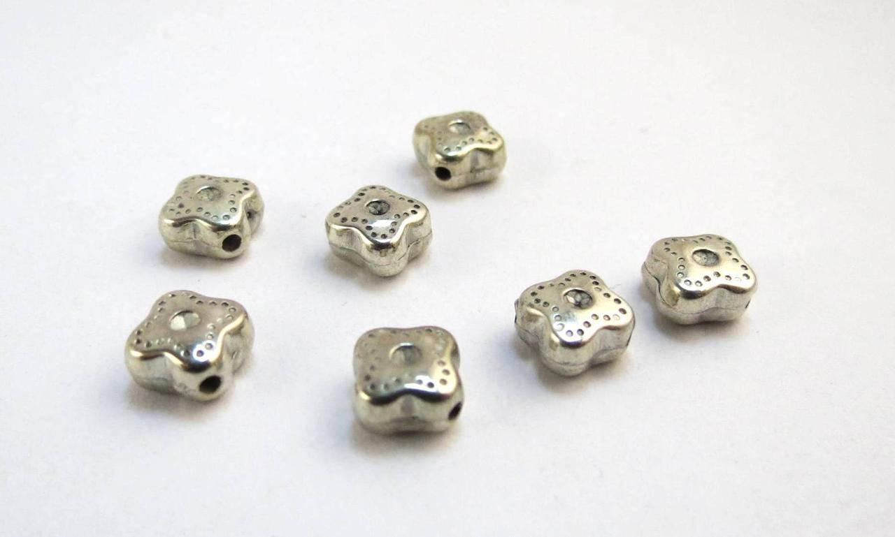 

Бусина Квадратная, Пластик, Цвет: Металл, 6 мм, Отверстие: примерно 1,2 мм