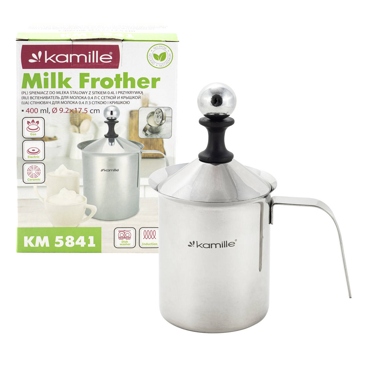 

Вспениватель молока Kamille для индукции и газа KM-5841 ZX