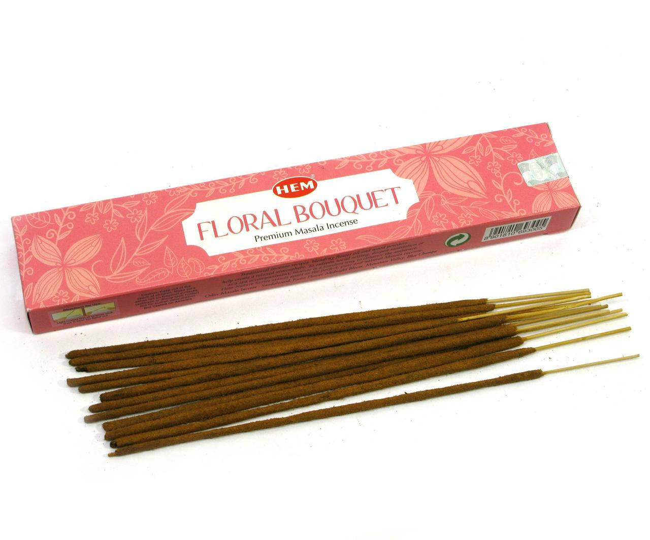

Floral Bouquet 15 Gms(Букет цветов)(12 шт/уп)(Hem)(Пыльцовое благовоние)