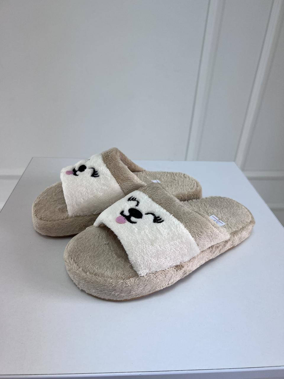 

Тапочки домашние женские бежевые ААА 144119P, Бежевый