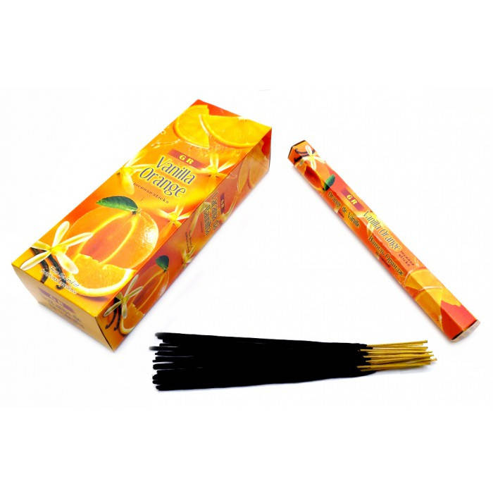 

Аромапалочки благовония GR VANILLA ORANGE (шестигранник) Ваниль с апельсином