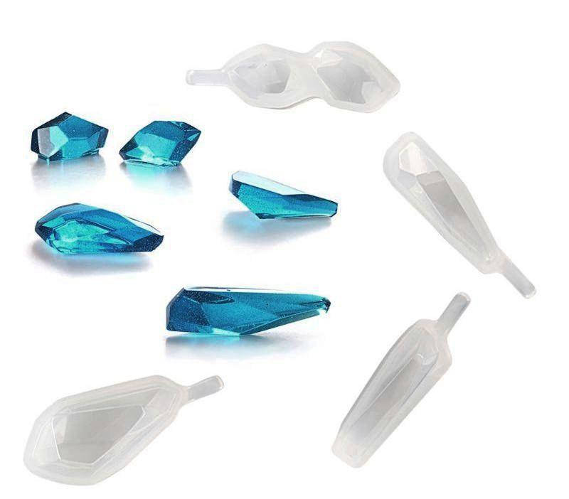 

Молды силиконовые набор 4 шт Кристалы форма для заливки