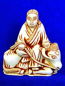 

Статуэтка Нэцкэ Лао-Цзы на быке Netsuke Гипс 4.7x4.3x2 см Натуральный (00693)