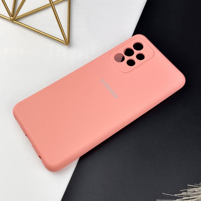 

Силиконовый чехол на Samsung A52 Flamingo (27), Персиковый
