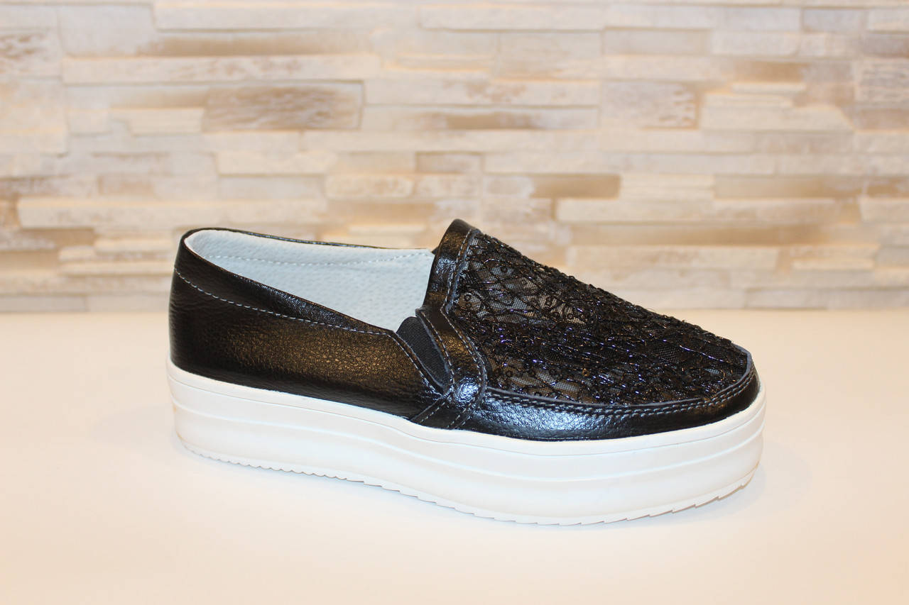 

Слипоны женские черные Т1107 38