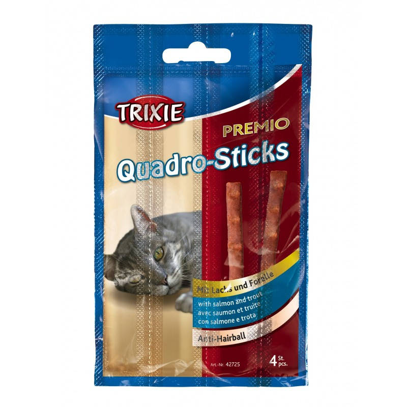 

Лакомство для котов Quadro-Sticks палочки с лососем и форелью (цена за 1 штуку), Trixie TX-42725