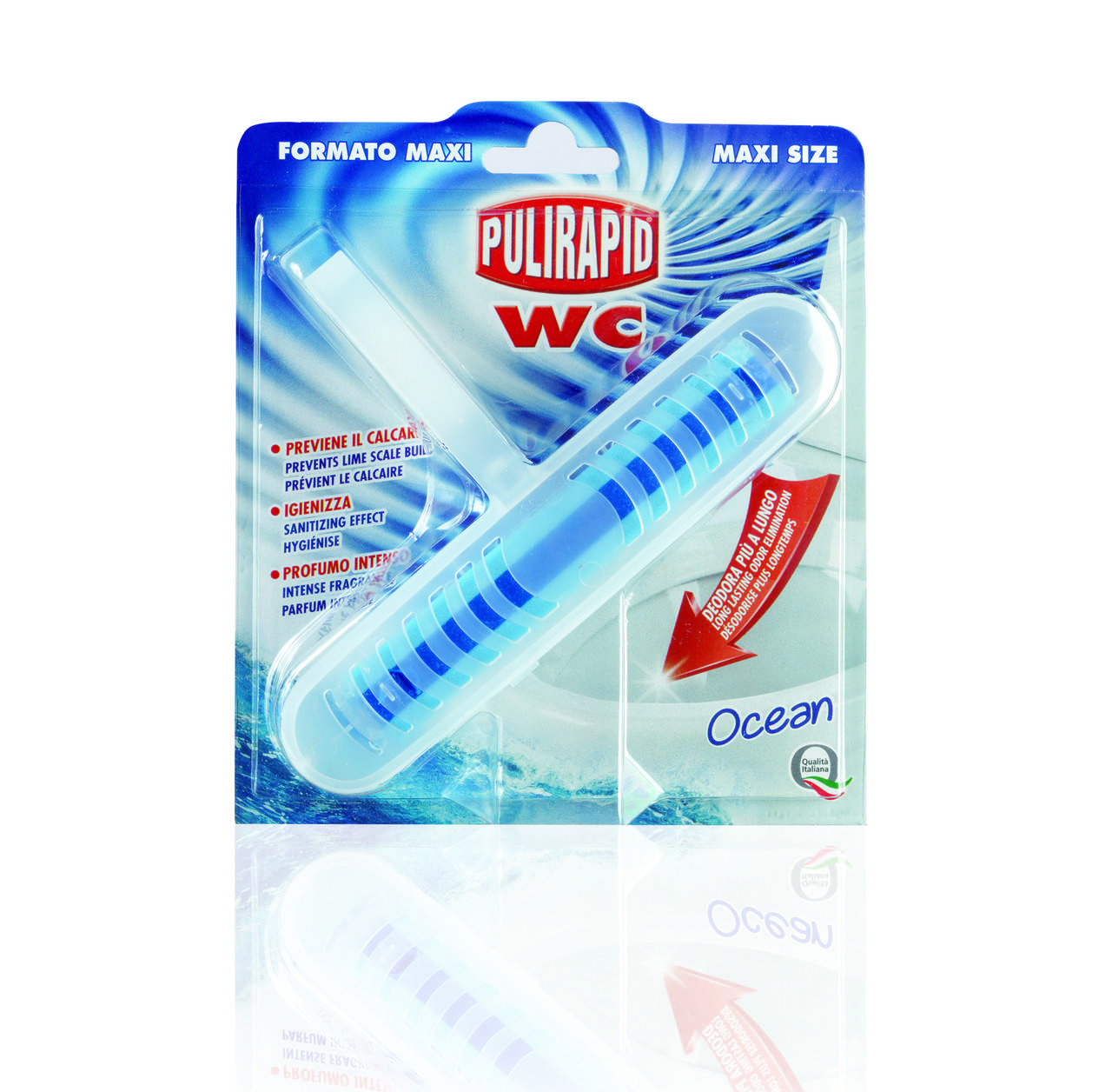

Блок для унитаза с ароматом океана Pulirapid WC Tavoletta Ocean