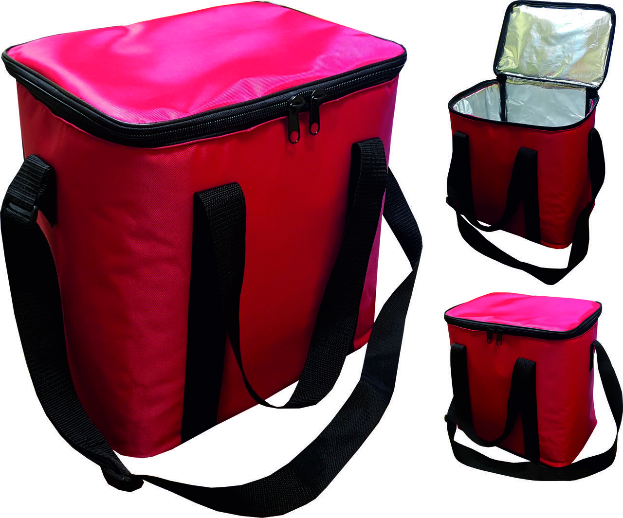 

Термосумка 37х25х37 (34,2 л) с фольгой красная, Красный