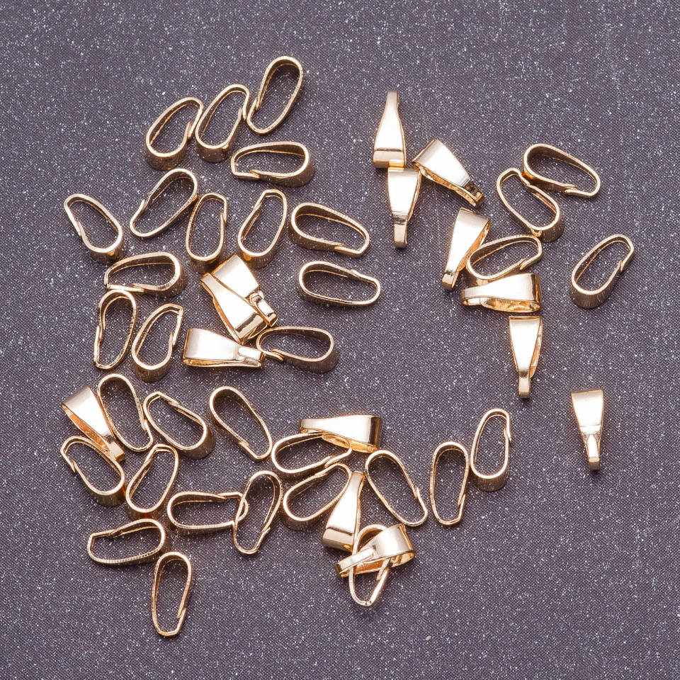 

Фурнитура Держатель для кулона подкулонник d-3мм L -7мм цвет металла золото фас.70шт