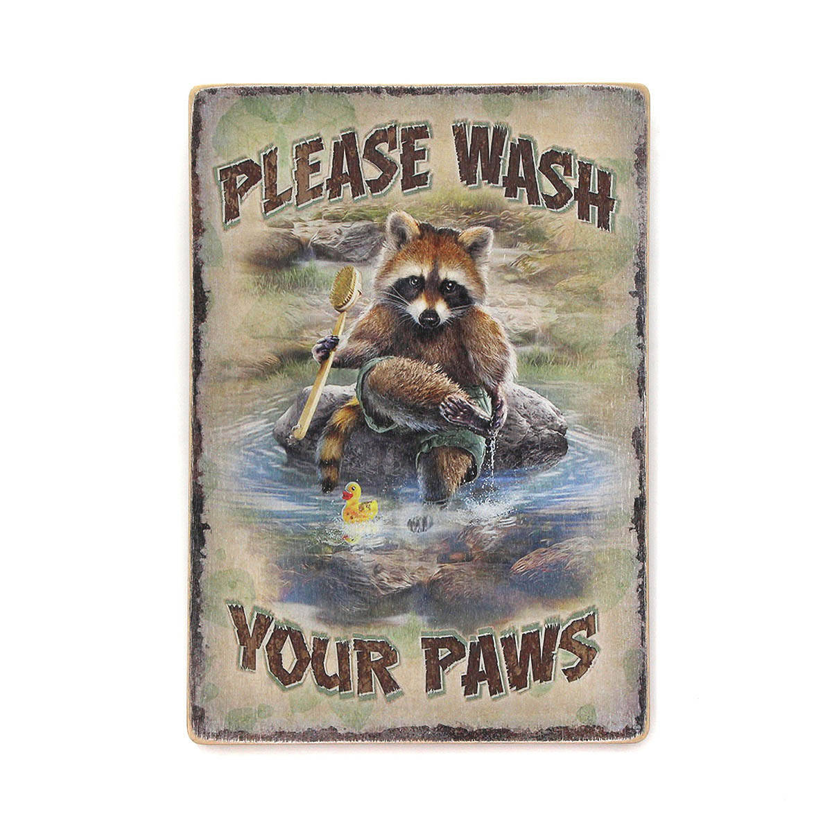 

Деревянный постер "Please wash your paws" 40, 28