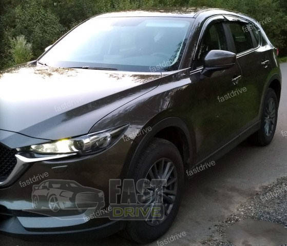 

ДЕФЛЕКТОРЫ ОКОН (ВЕТРОВИКИ) MAZDA CX-5 2017- (4 ШТ.) HIC