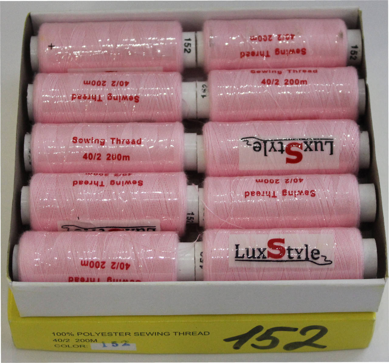 

Нитки швейные LuxStyle 40/2-200м (100% полиэстeр) №152, Разные цвета