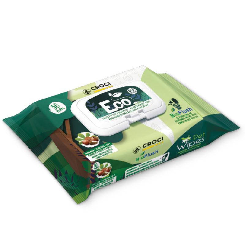 

Croci Eco PetWipes влажные салфетки для очищения шерсти кошек и собак 30 шт (миндаль и масло ши)