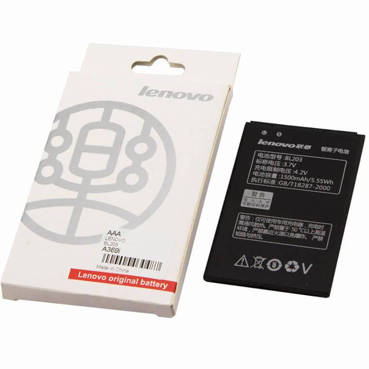 

Аккумулятор Lenovo BL203 1500 mAh A269, A300T, A316, A369 AAA класс коробка