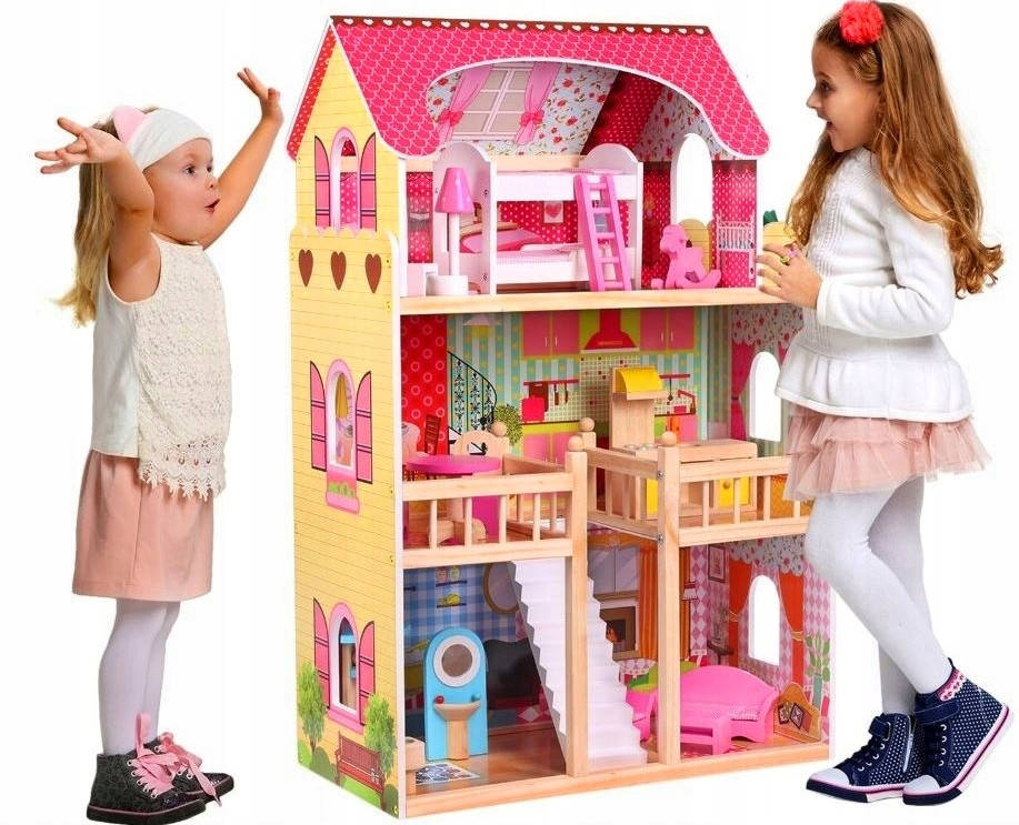 

Кукольный домик.Домик для кукол барби .Кукольный домик с мебелью для барби Eco Toys