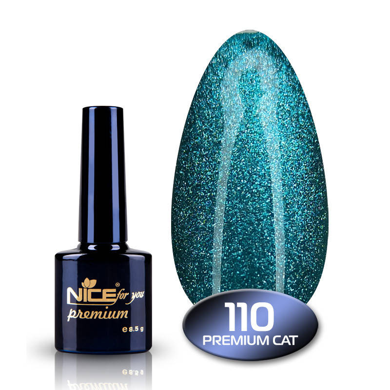 

Гель-лак с эффектом кошачьего глаза Nice for you Premium, №110 бирюза 8,5 мл