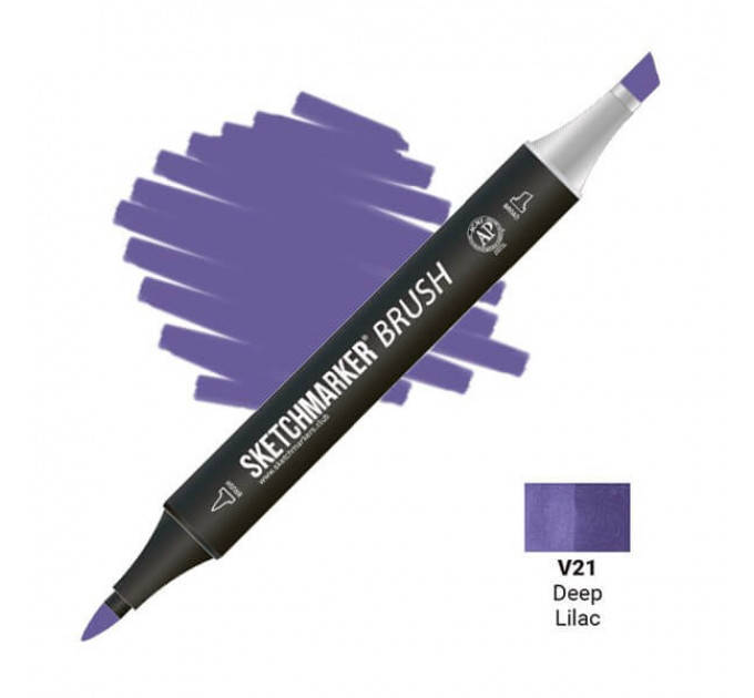 

Скетчмаркер SKETCHMARKER BRUSH Deep Lilac (Глубокий сиреневый) SMB-V021