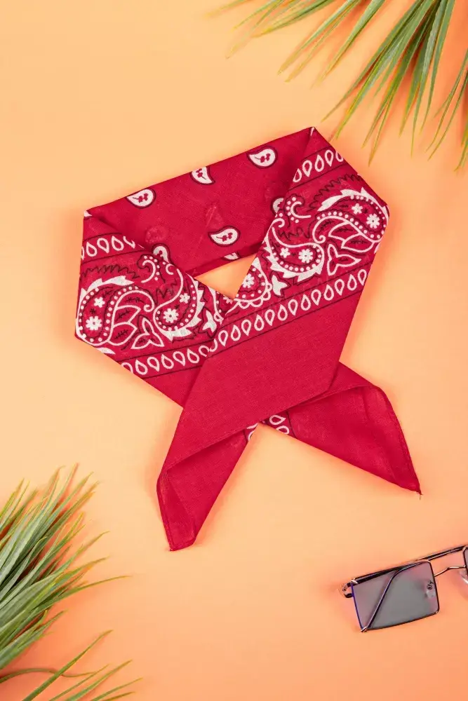 

Бандана с принтом (красная), Красный