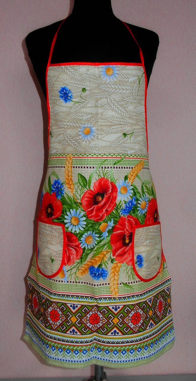 

Передник ( фартух ) льянной с нагрудником (N-137)