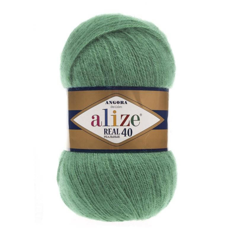 

Alize Angora Real 40 - 507 античный зеленый, Зелёный