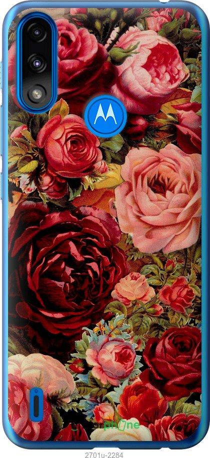 

На Motorola E7 Power Цветущие розы "2701u-2284-10746", Красный