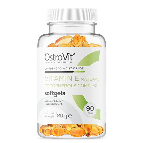 

Витамины и минералы OstroVit Vitamin E Natural Tocopherols Complex, 90 капсул