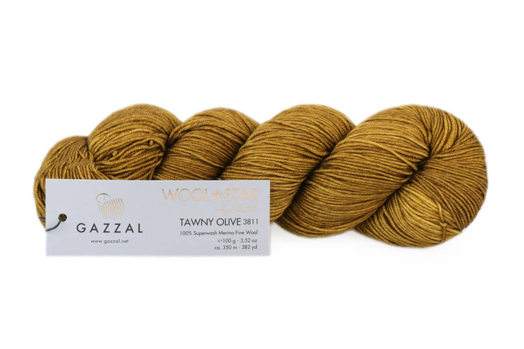 

Gazzal Wool Star, Рыже-оливковый №3811