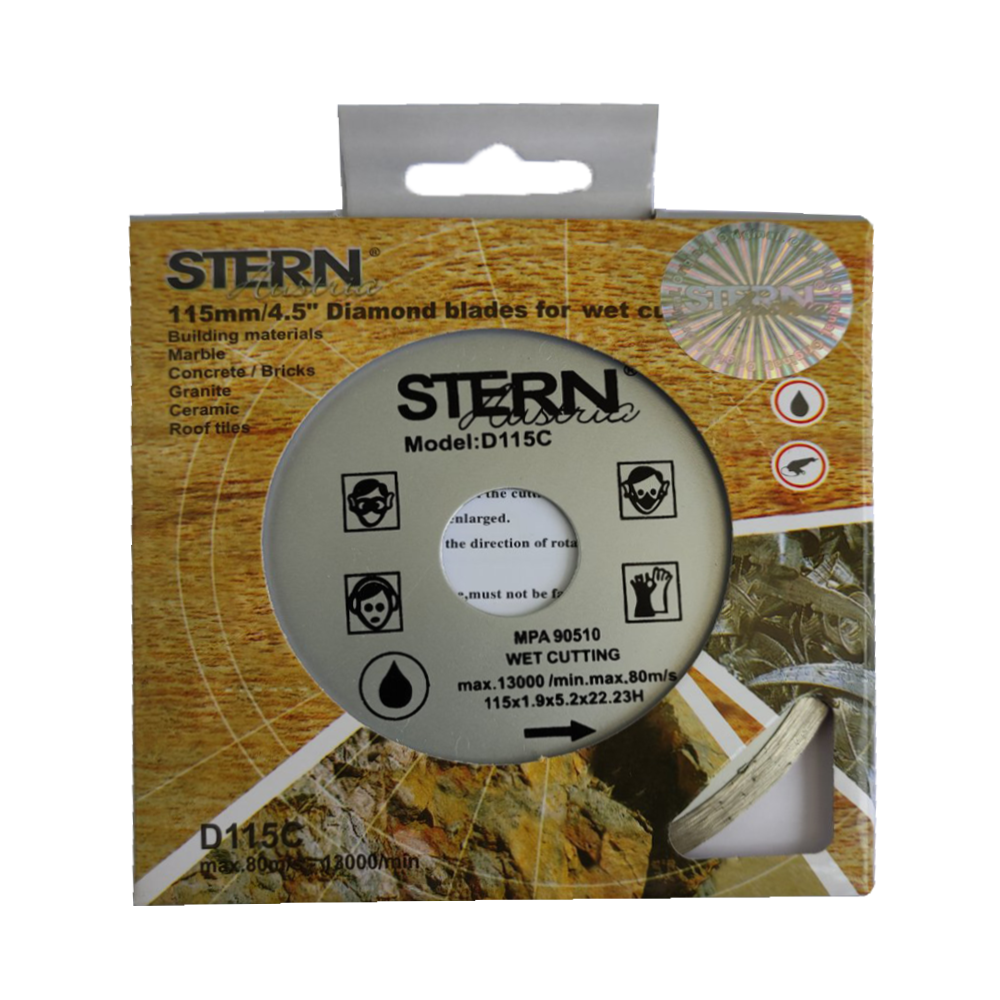

Диск алмазний, STERN, 115 мм, суцільний