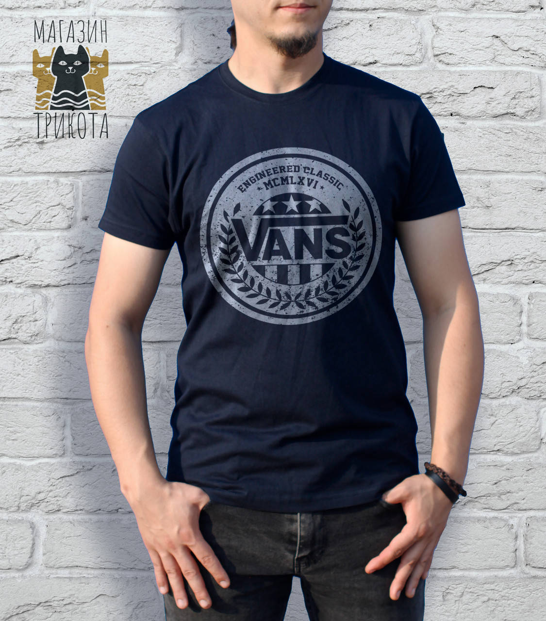 

Мужская футболка , хлопок 100% с принтом "VANS "