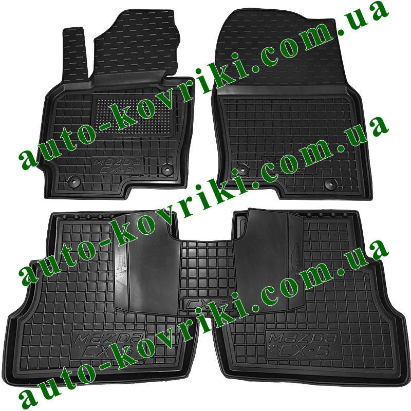 

Резиновые коврики в салон Mazda CX-5 2012-2017 (KE) (USA) (Avto-Gumm), Черный