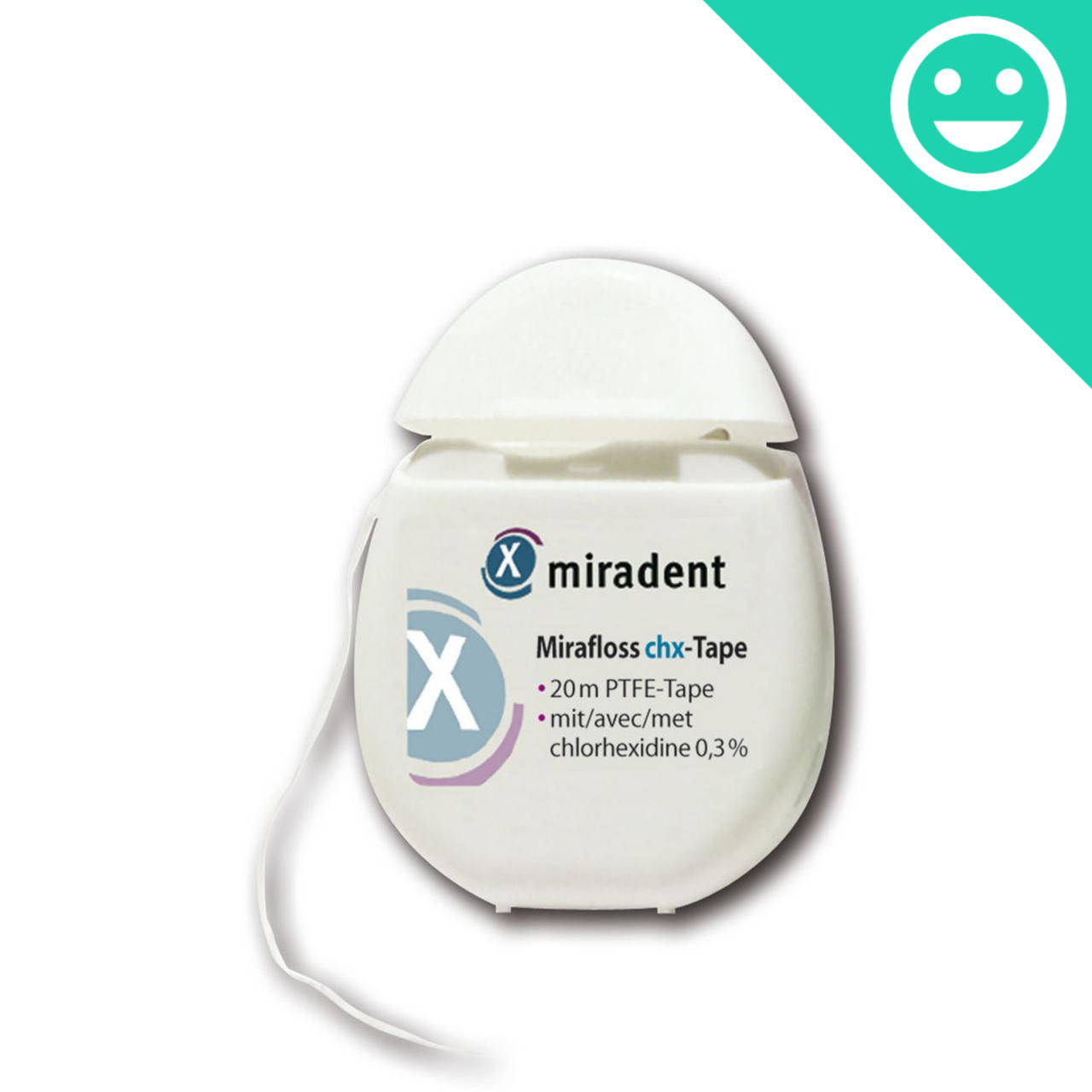 

Флос Miraflos Tape CHX (20м) з хлоргексидином 630078