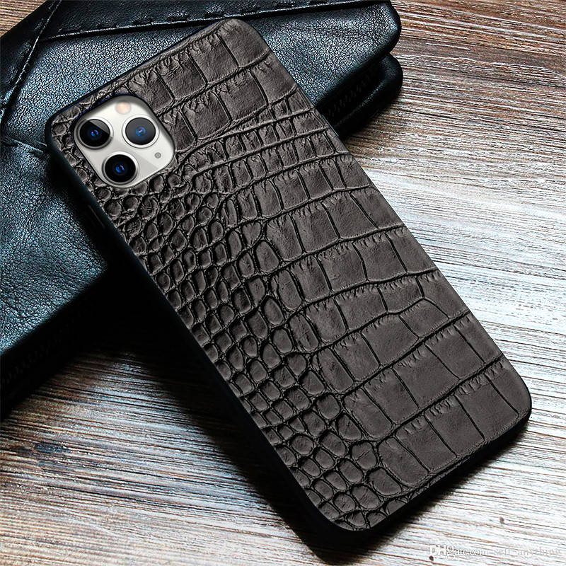

Кожаный чехол BoxFace Apple iPhone 11 Pro Max Crocodile Black, Черный