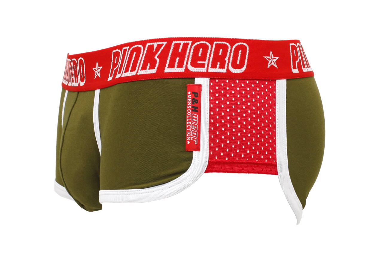 

Мужские трусы Pink hero (брифы хипстеры) L, Хаки
