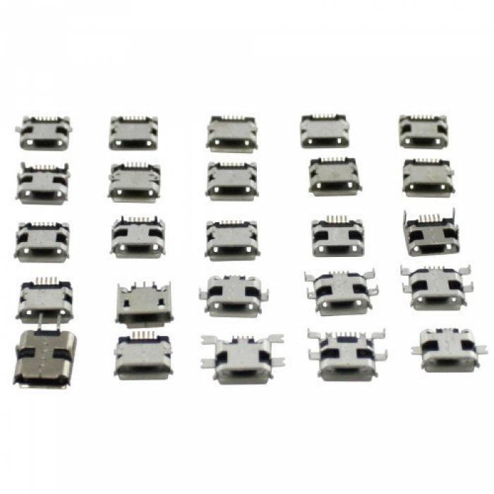 

25x MicroUSB разъем гнездо 5-ти контактное, набор