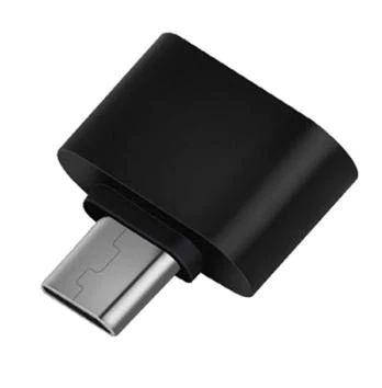

Переходник USB to Type-C, адаптер OTG с USB на Type C, цвет черный