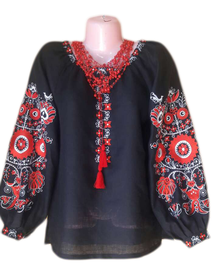 

Вышиванка женская "Идони" BK-0006, Черный