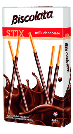 

СОЛОМКА «BISCOLATA STIX» В МОЛОЧНОМ ШОКОЛАДЕ
