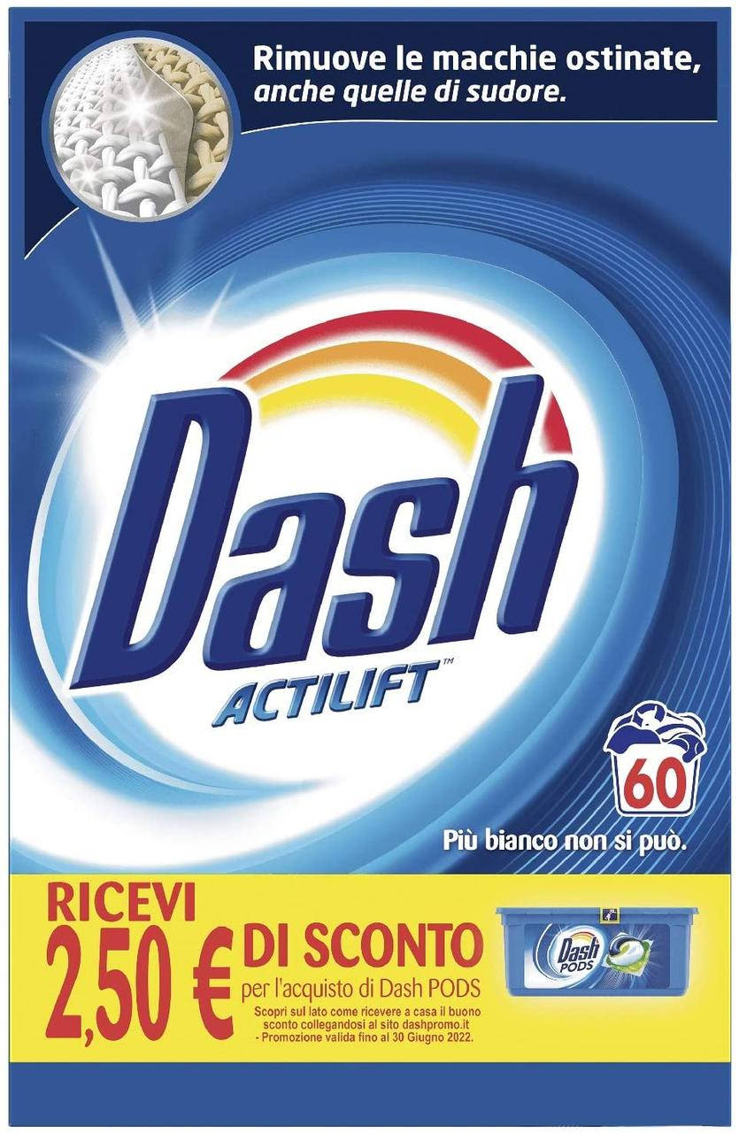 

Порошок для стирки универсального белья Dash Actilift 60 стир