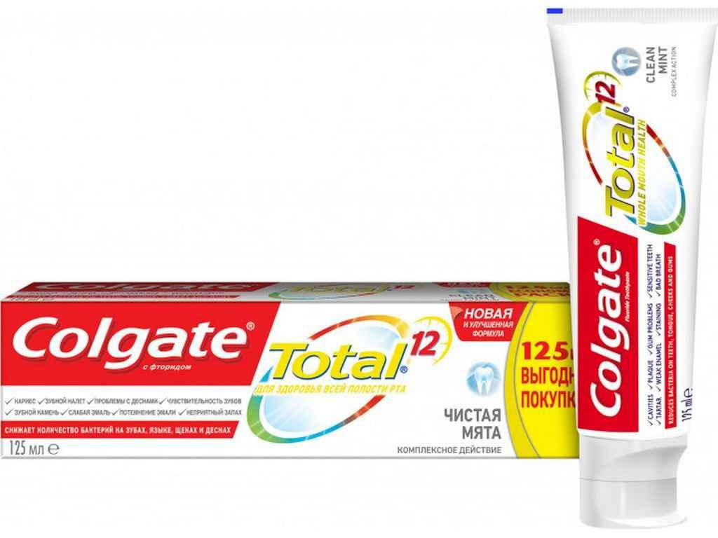 

Зубна паста Total 12 Чиста мята Антибактеріальна 125 мл ТМ Colgate