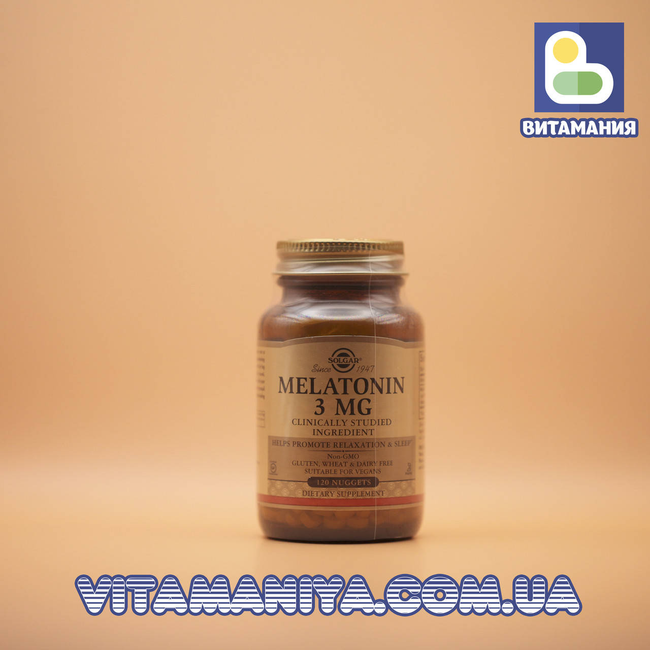 

Мелатонин, Melatonin, Solgar, 3 мг, 120 таблеток