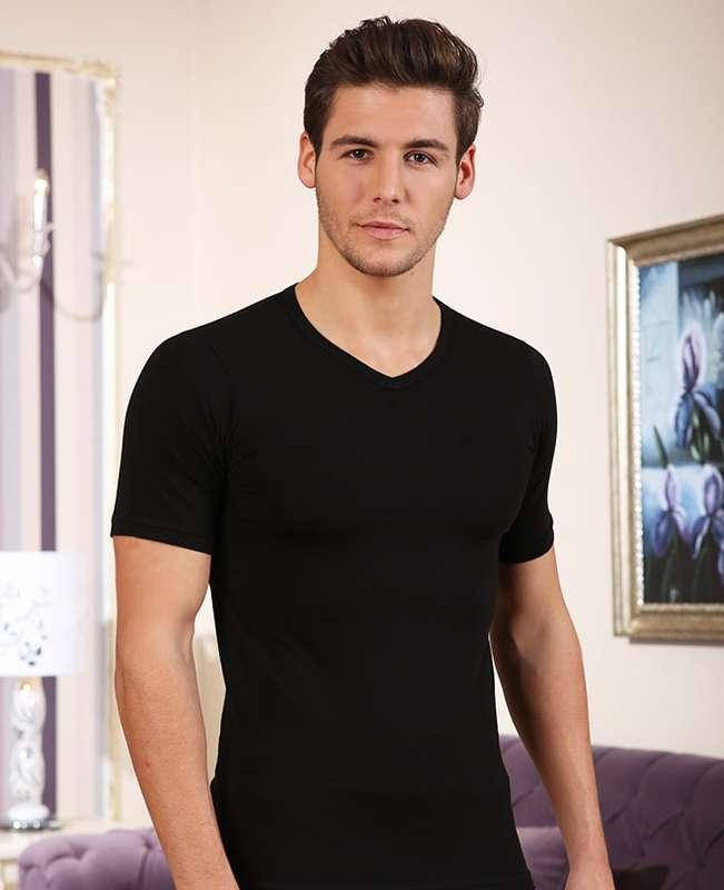 

Футболка мужская с коротким рукавом, V-образный вырез, Berrak (размер M)