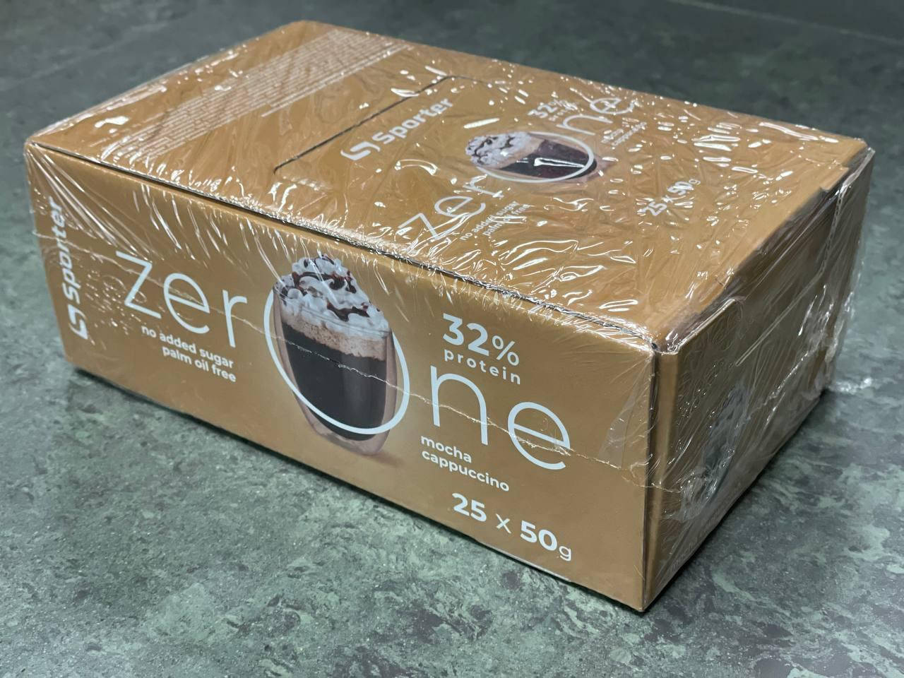 

Протеиновый Батончик Без Сахара Sporter Zero One капучино 50 г х 25 шт