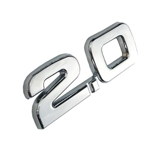 

25х50 мм. Объем двигателя 2.0 Эмблема автомобильная, наклейка, логотип, значек, шильдик